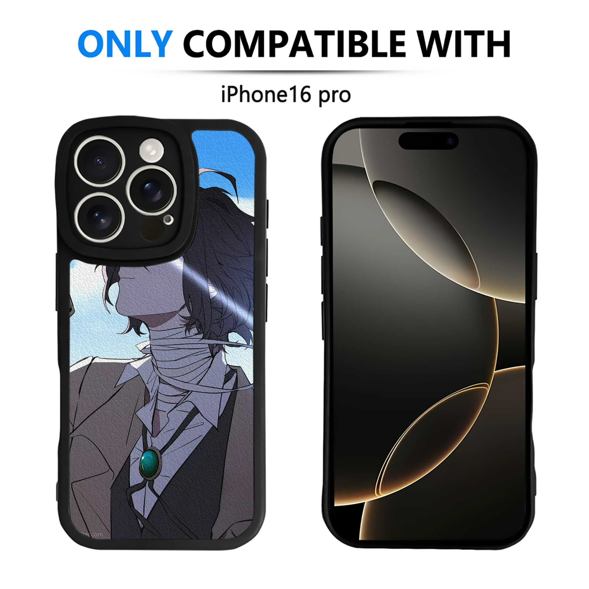 （画像用） 文豪ストレイドッグス Bungo Stray Dogs 【iPhone 16シリーズ対応】シリコンスマホケース（レザー調） 材質：シリコン